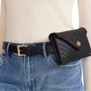Women's Quilted Chevron Belt Bag